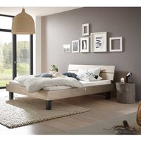 Bett Kombination in Silberfarben und Anthrazit modern (dreiteilig) von TopDesign