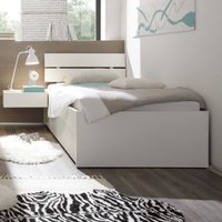 Bett in Weiß Buche Massivholz von TopDesign