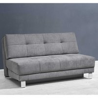 Bettsofa in Grau Microvelour 110 cm tief von TopDesign