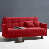 Bettsofa in Rot Flachgewebe verstellbaren Armlehnen von TopDesign