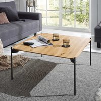 Couchtisch Echtholz und Metall mit quadratischer Tischplatte 38 cm hoch von TopDesign