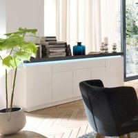 Design Sideboard mit dimmbarer Beleuchtung Weiß von TopDesign