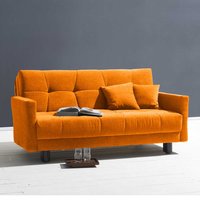 Design Sofa in Gelb Flachgewebe Schlaffunktion von TopDesign