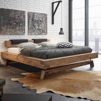 Designbett aus Wildeiche Massivholz Klemmkissen von TopDesign