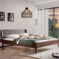 Doppelbett Nussbaum geölt aus Massivholz modernem Design von TopDesign