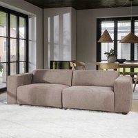 Dreier Sofa Beige Stoff in modernem Design 236 cm breit von TopDesign