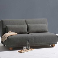 Dreier Sofa in Dunkelgrau Webstoff Schlaffunktion von TopDesign