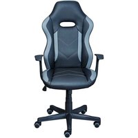 Ergonomischer Bürostuhl in Schwarz und Grau verstellbarer Rückenlehne von TopDesign