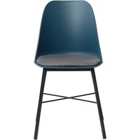 Esstisch Stühle in Blau und Schwarz Kunststoff und Metall (2er Set) von TopDesign
