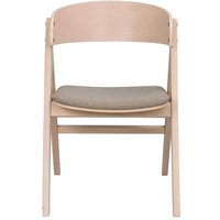 Esstisch Stühle in Eichefarben White Wash Webstoff Hellbraun (2er Set) von TopDesign
