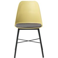 Esstisch Stühle in Gelb und Schwarz Kunststoff und Metall (2er Set) von TopDesign