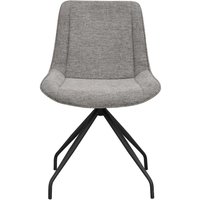Esstisch Stühle in Grau Webstoff drehbar (2er Set) von TopDesign
