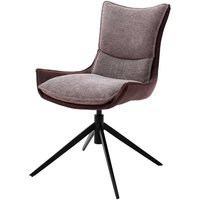 Esstisch Stühle in Rostfarben und Schwarz drehbar (2er Set) von TopDesign