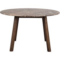 Esszimmer Tisch aus Eiche Massivholz Marmorplatte in Braun von TopDesign