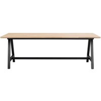 Esszimmer Tisch aus Eiche Massivholz White Wash Metall von TopDesign