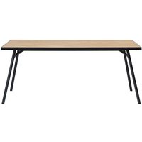 Esszimmer Tisch in Schwarz und Eiche Furnier 75 cm hoch von TopDesign