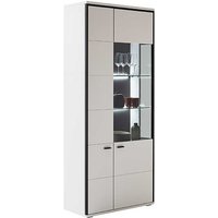 Esszimmer Vitrine weiss in modernem Design 199 cm hoch von TopDesign