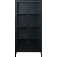 Esszimmer Vitrinenschrank in Schwarz 90 cm breit von TopDesign