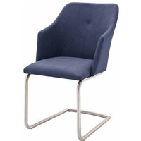 Freischwinger Sessel in Dunkelblau modern (2er Set) von TopDesign