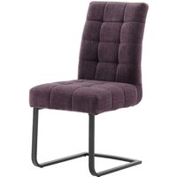 Freischwinger Sessel in Violett hoher Lehne (2er Set) von TopDesign