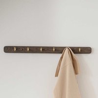 Garderobenhaken Leiste aus Eiche Massivholz 65 cm breit von TopDesign