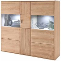 Highboard aus Eiche hell geölt LED Beleuchtung von TopDesign