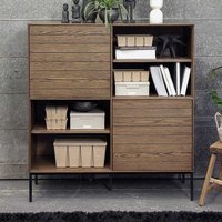 Highboard modern Eiche Smoked 133 cm hoch 123 cm breit von TopDesign