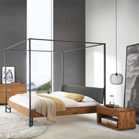 Himmelbett Holz und Metall im Industry und Loft Stil 200 cm hoch von TopDesign