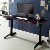 Höhenverstellbarer Schreibtisch in Schwarz 140 cm breit von TopDesign