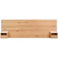 Holz Bett Kopfteil aus Wildeiche Massivholz 240 cm breit von TopDesign