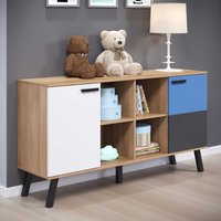 Kinderkommode modern mehrfarbig Drehtüren und offenen Fächern von TopDesign