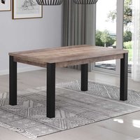 Küchen Tisch modern günstig in Eiche dunkel Holzoptik Schwarz von TopDesign