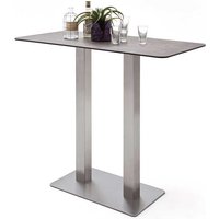Küchenbartisch mit Keramik Glasplatte Braun Grau von TopDesign