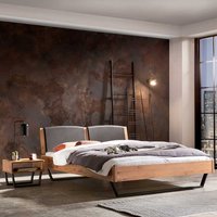 Kufengestell Bett aus Wildeiche Massivholz Industry und Loft Stil von TopDesign