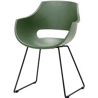 Kunststoff Esszimmerstühle in Grün Metallbügeln (4er Set) von TopDesign