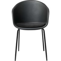 Kunststoff Stühle in Schwarz Armlehnen (2er Set) von TopDesign