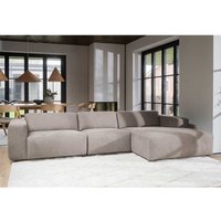 L Sofa Beige  Stoff in modernem Design 312 cm breit - 161 cm tief von TopDesign