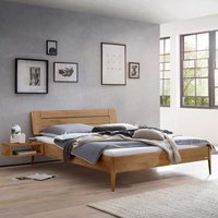 Massive Wildeiche Betten 160x200 cm und 180x200 cm Vierfußgestell aus Holz von TopDesign