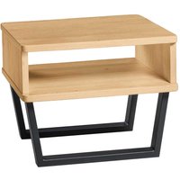 Nachttisch aus Eiche Massivholz und Metall Industry und Loft Stil von TopDesign
