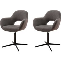 Polster Drehstühle in Hellbraun und Schwarz Retrostil (2er Set) von TopDesign