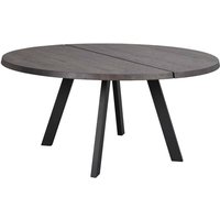 Runder Holztisch mit Esche Rauchfarben Tischplatte Vierfußgestell von TopDesign