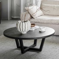 Runder Wohnzimmer Tisch in Eiche Schwarz Bügelgestell von TopDesign