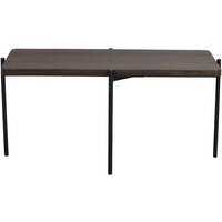 Salontisch mit rechteckiger Tischplatte Massivholz & Metall von TopDesign
