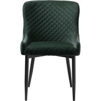 Samt Esszimmerstühle in Grün Metallgestell (2er Set) von TopDesign