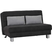 Schlafcouch in Schwarz Grau Stoff Metall von TopDesign