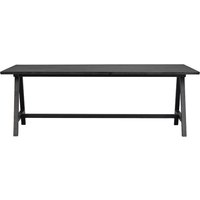 Schwarzer Küchen Tisch mit A Fußgestell Massivholzplatte von TopDesign