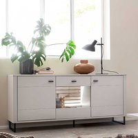 Sideboard mit Bügelgestell in Weiß und Holzoptik Wildeiche 189 cm breit von TopDesign