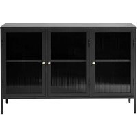 Sideboard mit Glastüren im Industrie und Loft Stil Schwarz von TopDesign