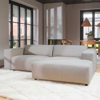 Sofa Eck Cremefarben modern aus Boucle Stoff 234 cm breit von TopDesign