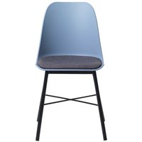 Stühle in Blaugrau und Schwarz Kunststoff (2er Set) von TopDesign